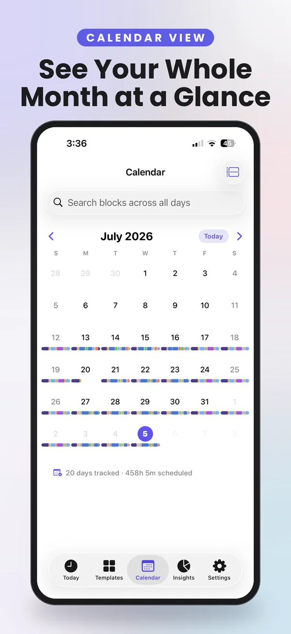 See Your Whole Month at a Glance