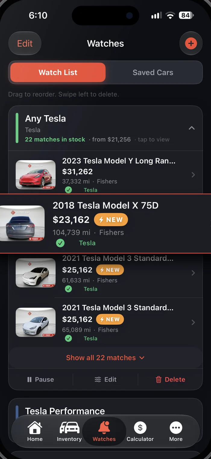 Auto Giant USA app watch list